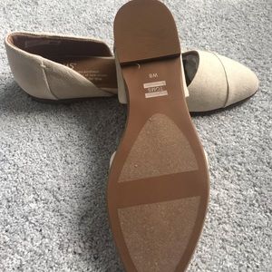 Toms size 8M Jutti d’Orsay Birch suede/natural hemp